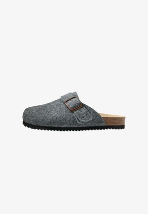 OYSHO, FELT-EFFECT BUCKLE CLOGS - Muiltjes - grey