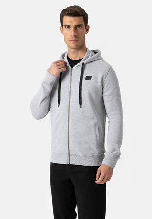 ETRETAT HOODED - Sweatjacke - grey melange