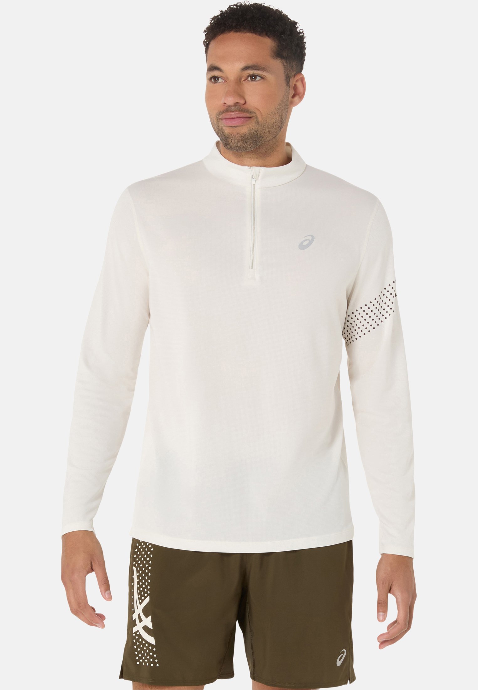 ASICS ICON 1/2 ZIP LS Sports T-shirt cream/off-white - Main Image