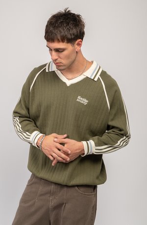 RETRO SPORT SOCIETY UNISEX - Top s dlhým rukávom - army