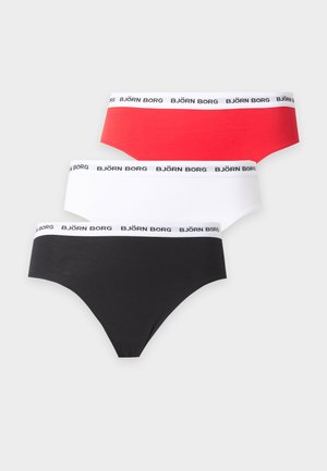 Björn Borg, LOGO 3 PACK - Σλιπ - black/red