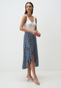 Jimmy Key FLORAL PATTERNED REGULAR WAIST - A-lijn rok - blue