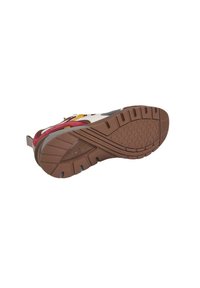 Chaussures avec un dessus multicolore en daim et en textile. Semelle en caoutchouc avec un motif texturé, conçue pour l'adhérence et la durabilité.