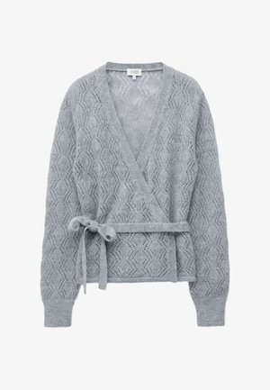 & OTHER STORIES, & OTHER STORIES MOHAIR-BLEND POINTELLE CARDIGAN - Gilet - grey