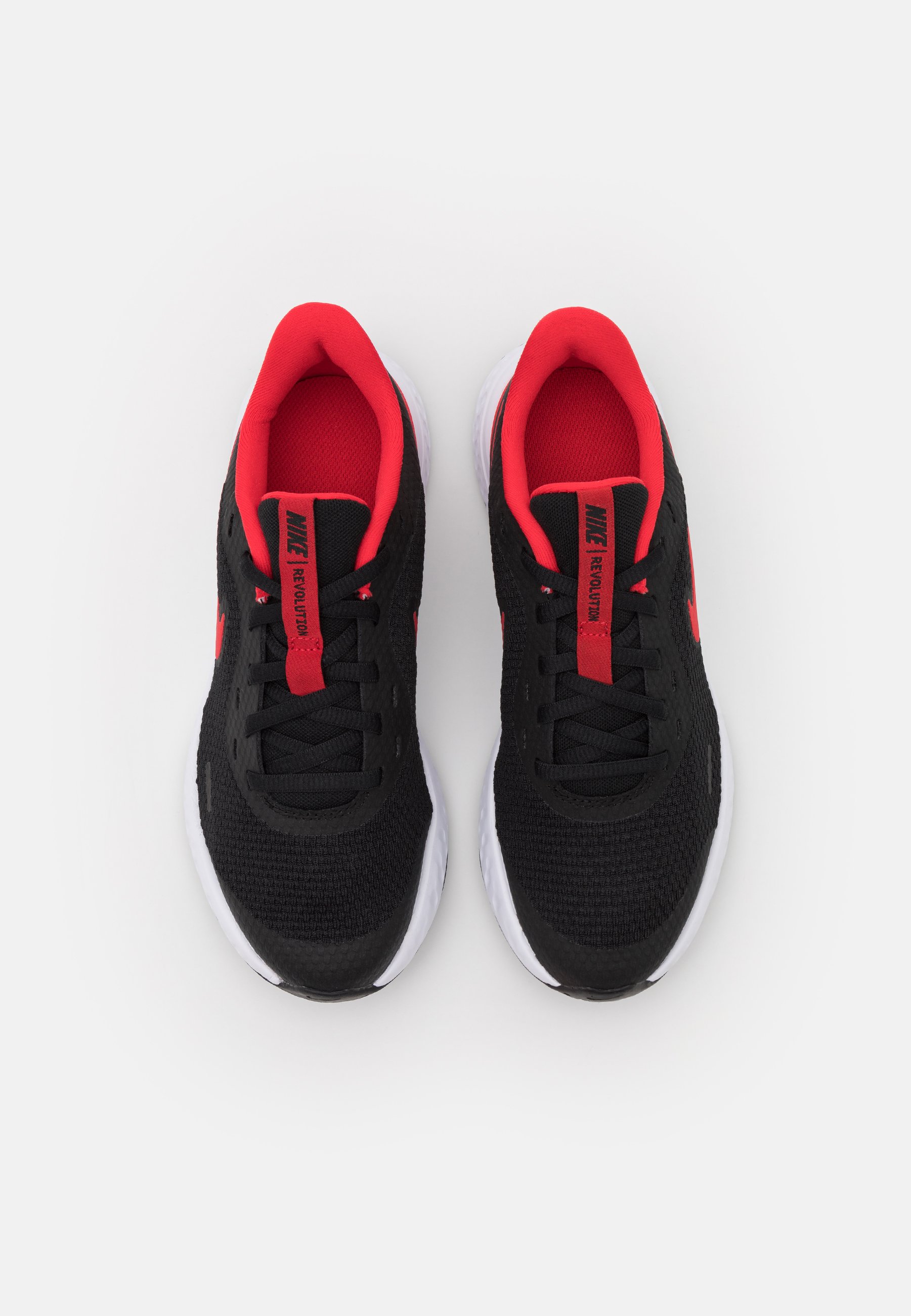 Nike Performance REVOLUTION 5 UNISEX - Neutral running shoes -  black/university red/white/black - Zalando.co.uk