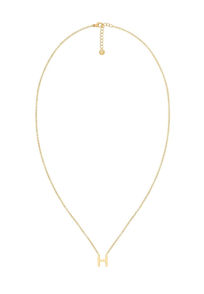 Kuldne kaelakee õrna ahelaga ja pealiku tähega "H" ripatsiga. Ahelal on homaariklamber ja reguleeritav pikendus.