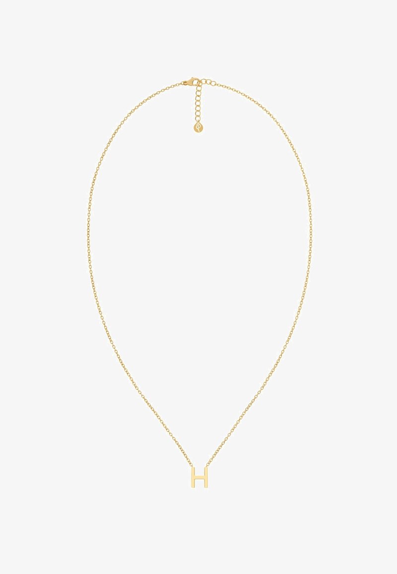 Kuldne kaelakee õrna ahelaga ja pealiku tähega "H" ripatsiga. Ahelal on homaariklamber ja reguleeritav pikendus.