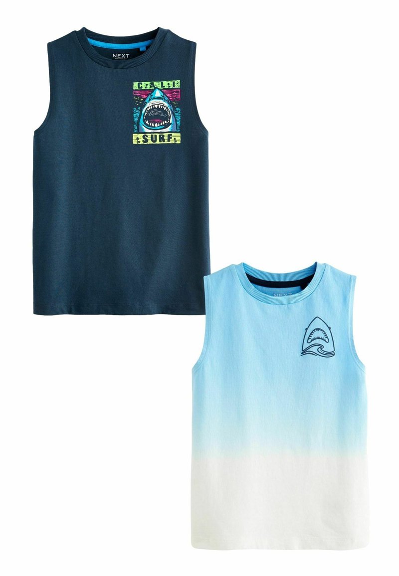 Next - GRAPHIC TANK 2 PACK REGULAR FIT - Felső - blue shark, Nagyítás