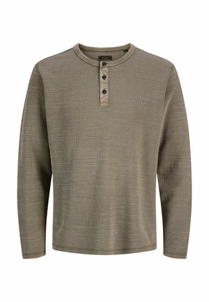 Jack & Jones PREMIUM, LONGSLEEVED T-SHIRT PLAIN LONGSLEEVED T-SHIRT - T-shirt à manches longues - crocodile