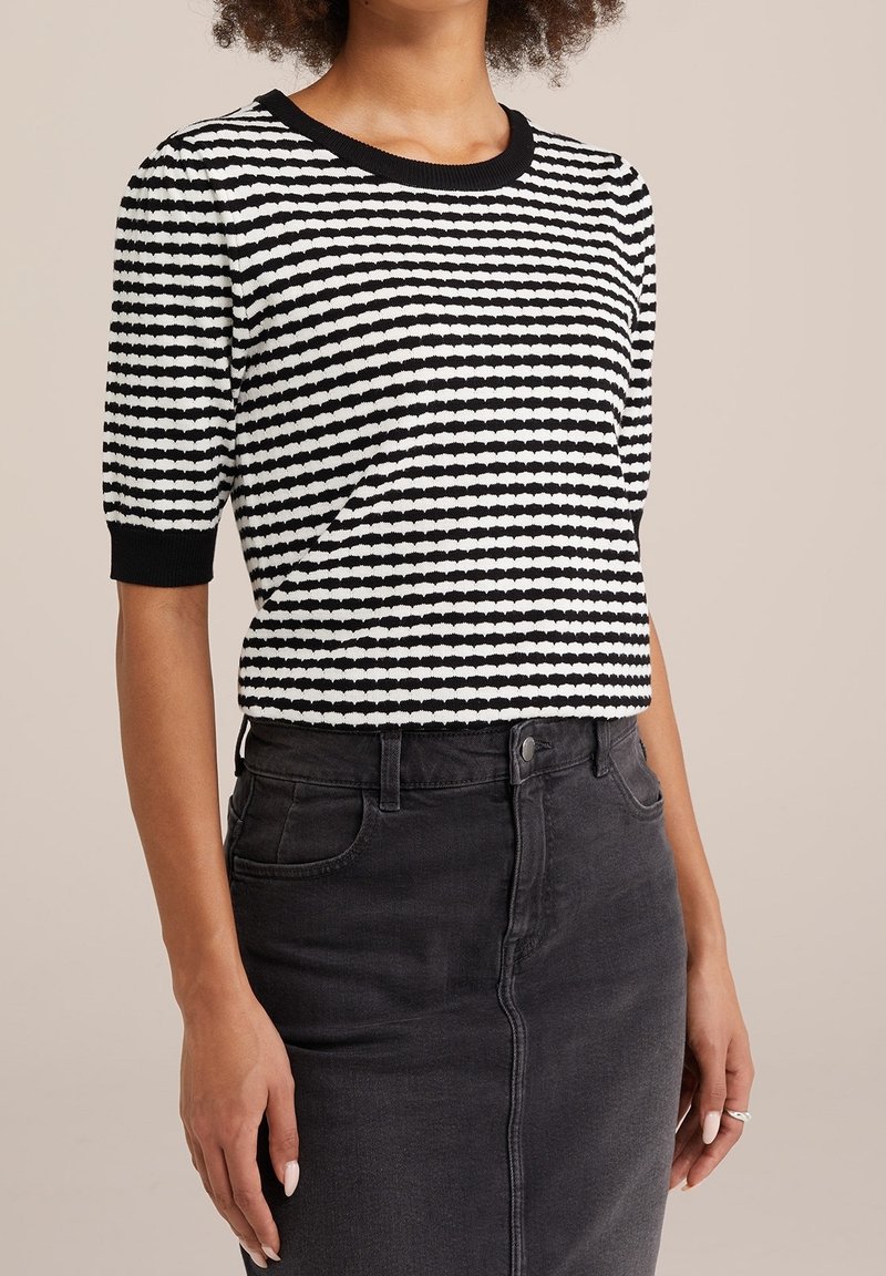 WE Fashion Stickad tröja - black