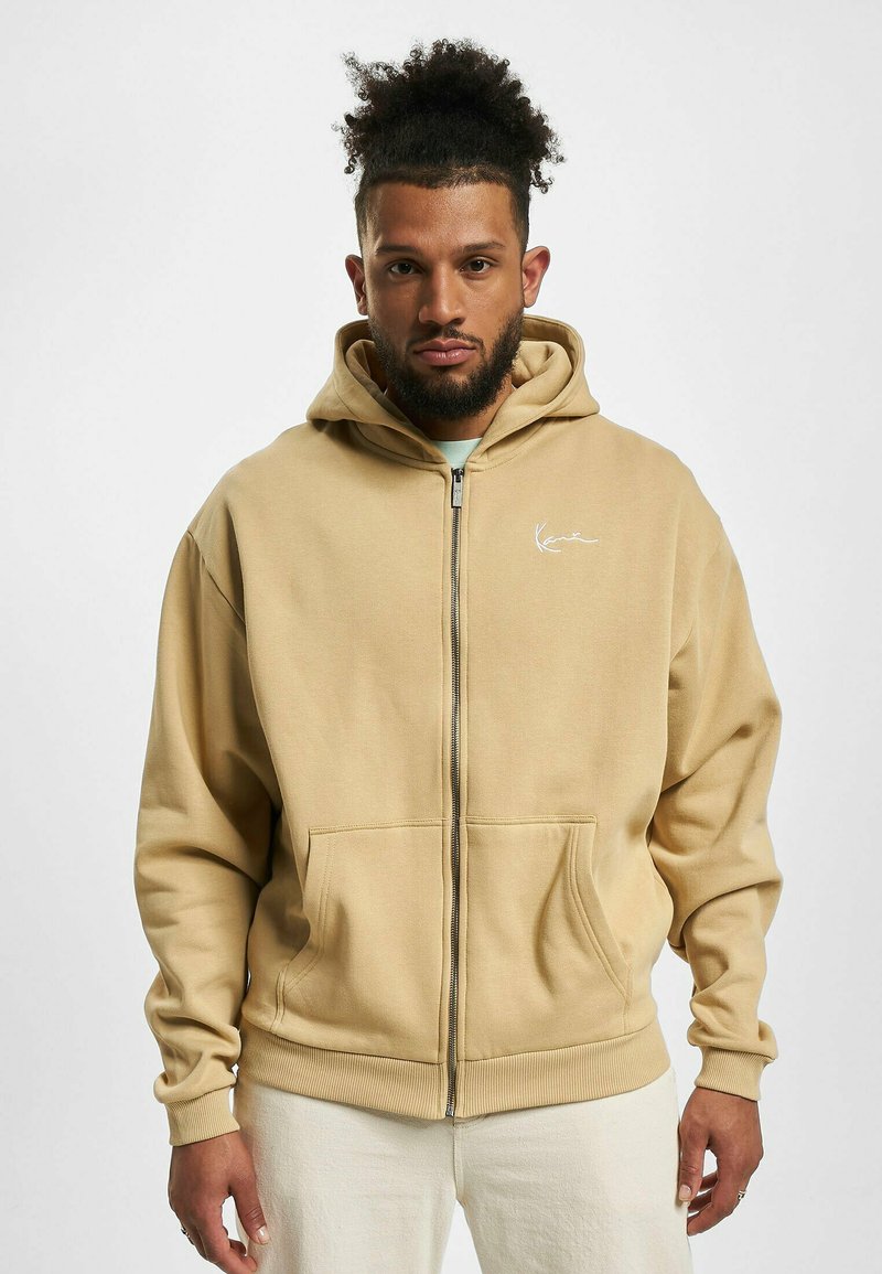 Karl Kani - KK CHEST SIGNATURE ESSENTIAL ZI - Sweatjacke - light brown, Vergrößern