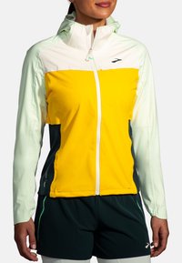 Brooks HIGH POINT  - Vandeniui atspari striukė - lemon ecru glacier green