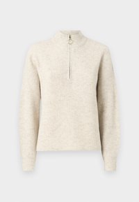 ONLTOKYO SOLID ZIP NOOS - Neule - pumice stone