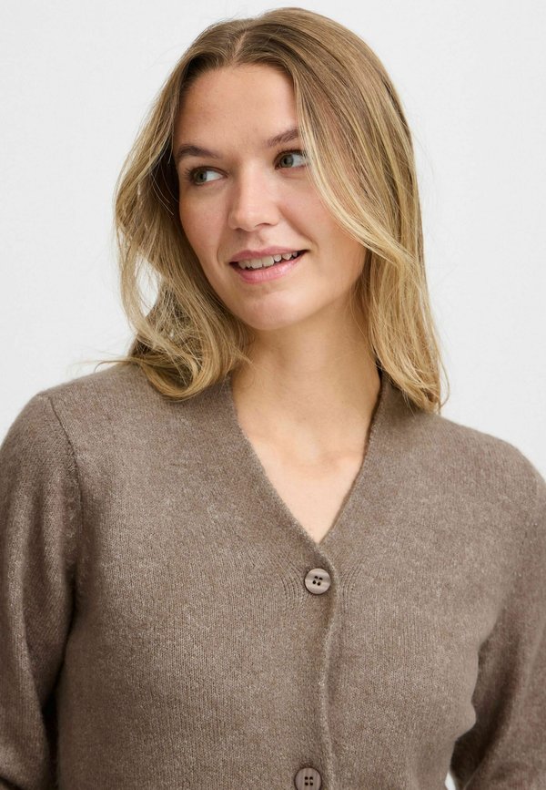 FRELLIS - Cardigan - walnut melange2