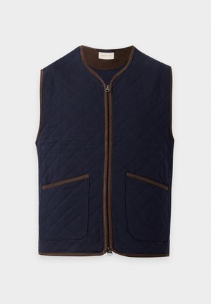 GANT, QUILTED - Жилетка - evening blue