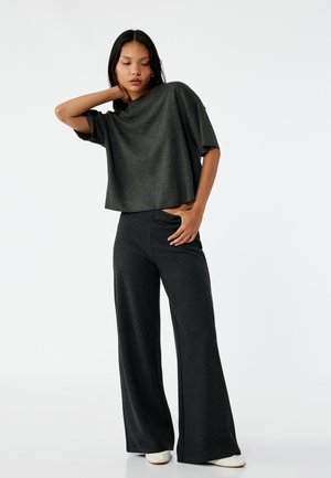 Koton, SHORT SLEEVE T-SHIRT. - T-shirt basic - anthracite
