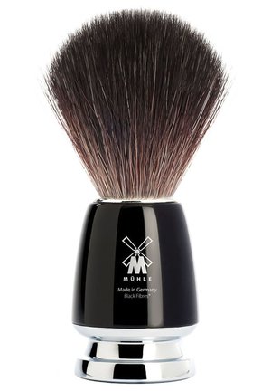 Mühle RYTMO RASIERPINSEL, BLACK FIBRE, GRIFFMATERIAL EDELHARZ SCHWARZ - Pennelli da barba - schwarz/silber
