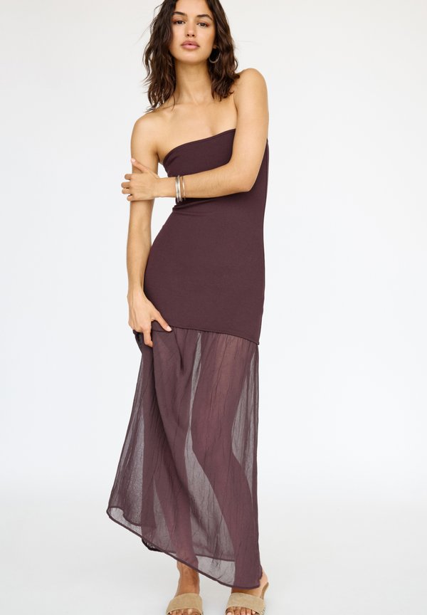 DOUBLE - MIDI - Freizeitkleid - bordeaux