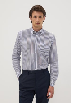 OVS, SHIRT WITH BUTTON-DOWN COLLAR - Hemd - white brown
