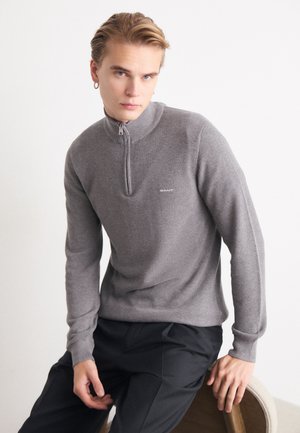 HALFZIP - Jumper - dark grey melange