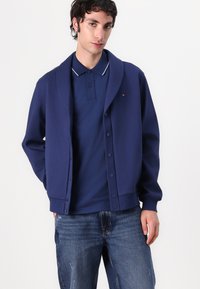 Tommy Hilfiger BONDED SHAWL CARDIGAN - Zip-up sweatshirt - preppy navy