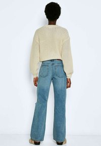Noisy May NMCHARLIE O NECK STRIPE - Camisola - pearled ivory
