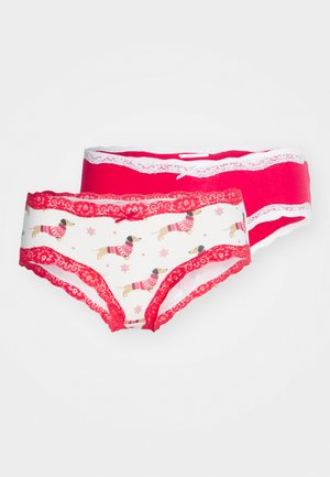 LASCANA XMAS 2 PACK - Pants - red/white