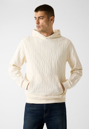 JACQUARD-LOGO - Hoodie - beige