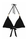 RIAH TRIANGLE HALTER NECK - Bikini-Top - black