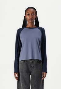 Hollister Co. Easy Long-Sleeve Raglan T-Shirt - Majica z dolgimi rokavi - navy blazer/grisaille