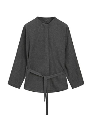 FELT TEXTURE WITH TIE DETAIL - Camicetta - grey