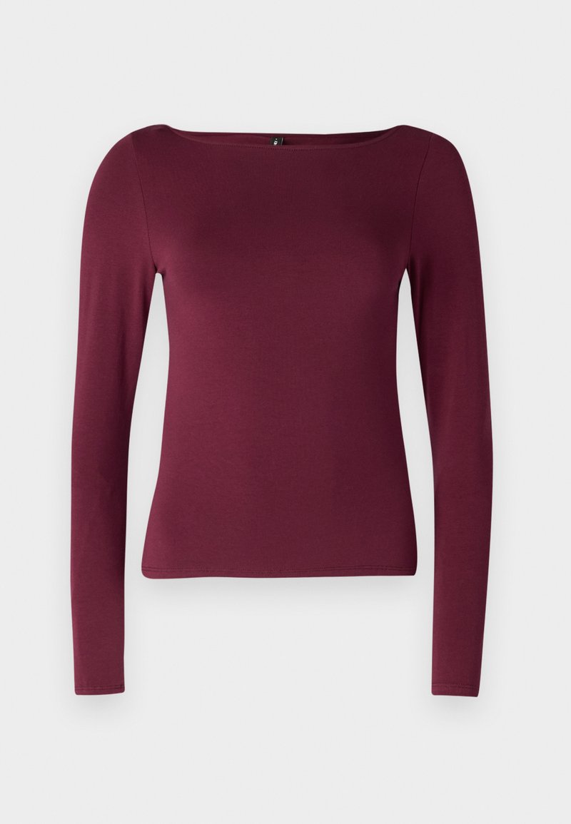 Haut à Manches Longues Bordeaux Pour Femme Taille M - Occasion Très Bon état, Couleur Rouge Foncé