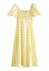 Next PUFF SLEEVE  TALL REGULAR FIT - Denní šaty - yellow white