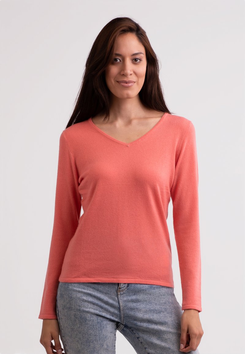 CASH-MERE Trui - zitrus granita/koraalrood - Zalando.be