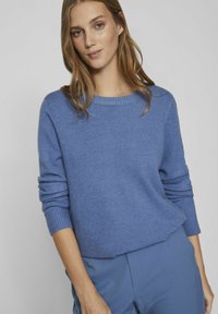 VILA VIRIL O NECK - Stickad tröja - coronet blue