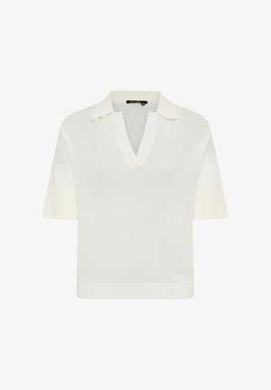 Marc Aurel, MARC AUREL POLO-PULLOVER - Poloshirt - dark offwhite