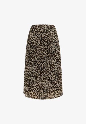 faina, MIT LEOPRINT - A-lijn rok - beige leo