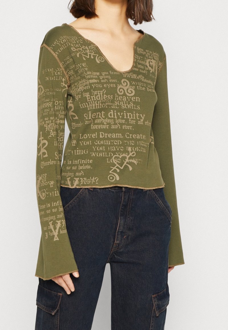 Jaded London Pitkähihainen paita - khaki