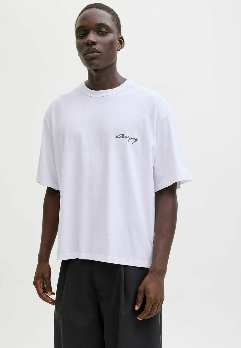 Jack & Jones T- - Print T-shirt - bright white/off-white - Zalando