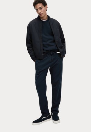 DRAWSTRING STRAIGHT LEG JOGGERS - Pantaloni sportivi - dark navy