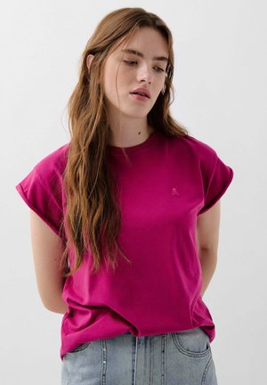 Scalpers SKULL TEE - Jednoduché tričko - bouganville