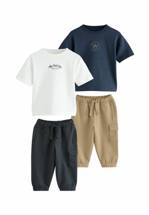 Next, SHORT SLEEVE AND UTILITY JOGGERS SET 2 PACK - Pantalon de survêtement - navy/white
