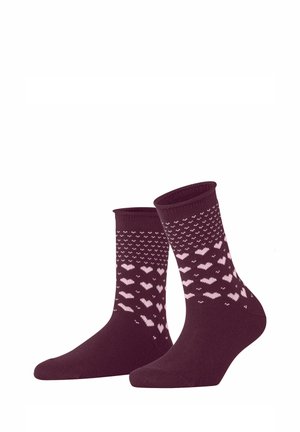 Esprit WARMING HEARTS SOCKEN - Calze - merlot