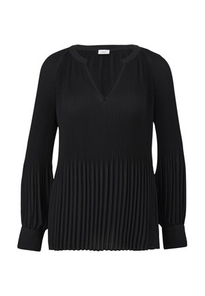 s.Oliver BLACK LABEL MIT PLISSEE-STRUKTUR - Bluse - true black