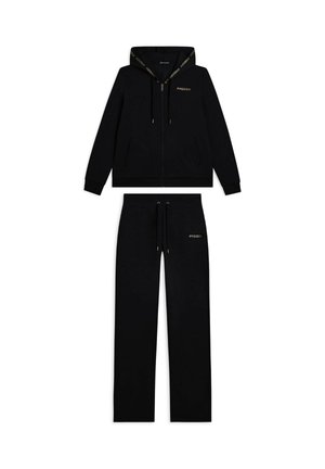 HOODED DECORATED WITH CONTRASTING LOGO SET - Tuta - black