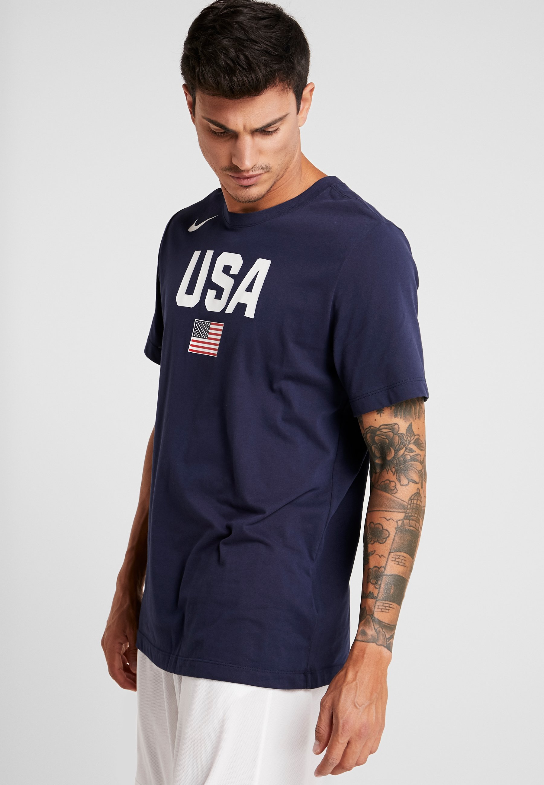 USA DRY TEE - Camiseta estampada - obsidian USA DRY TEE - Camiseta estampada - obsidian