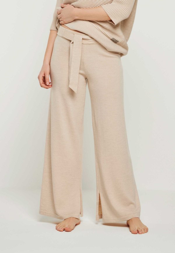BAILEY - MERINO WOOL KNIT PANTS - Nachtwäsche Hose - beige