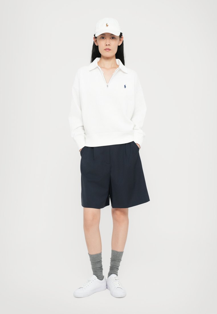 Polo Ralph Lauren FLEECE QUARTER-ZIP - Bluză de molton - white/alb