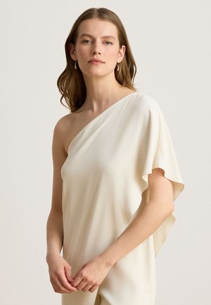 Lauren Ralph Lauren CAPE GEORGETTE ONE-SHOULDER JUMPSUIT - Combinaison - mascarpone cream