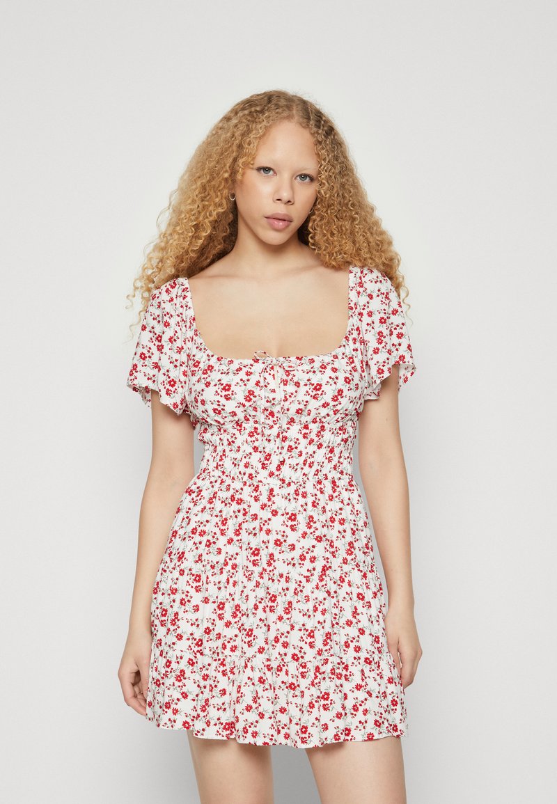 Hollister Co. - Open Back Channeled Skort Dress - Denné šaty - sunset, Zväčšiť